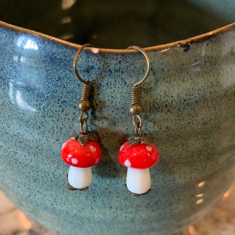 Mushroom earrings